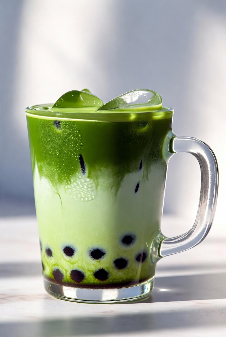 Iced matcha latte